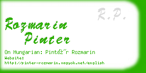 rozmarin pinter business card
